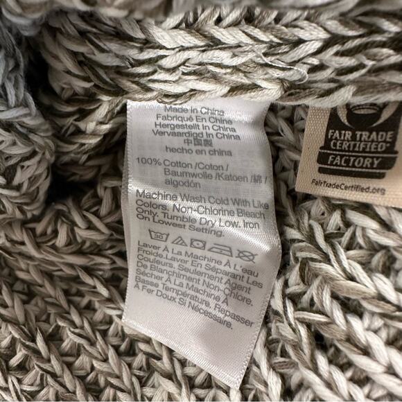 Madewell Sweater Womens Marled Cotton Rolled‎ Mockneck Green Ivory XS NEW - Picture 8 of 8